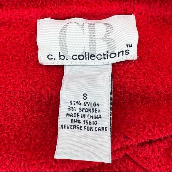 S Vintage 90’s Red Sweater Long Sleeve Stretch Small 4 6 Collared Y2k - Picture 6 of 7